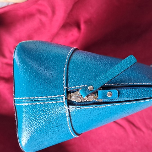 SALE Kate Spade Teal Blue Leather Shoulder Bag Great Used Condition - Picture 3 of 12